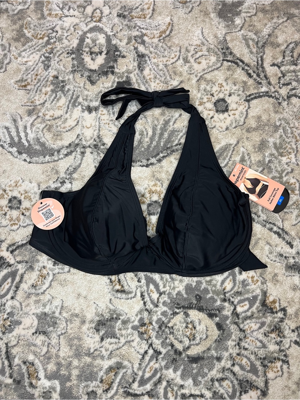 a Shapermint Essentials Full Coverage Halter Bikini